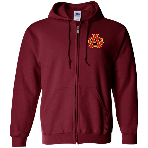 Chicago American Giants Full Zip Hoodie Negro Leagues Baseball Team color Maroon