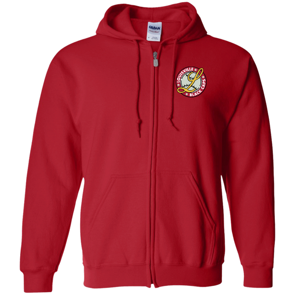 Louisville Black Caps Full Zip Hoodie Negro Leagues Baseball Team color Red