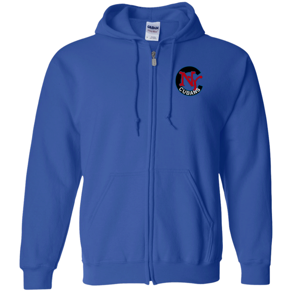 New York Cubans Full Zip Hoodie Negro Leagues Baseball Team color Royal Blue