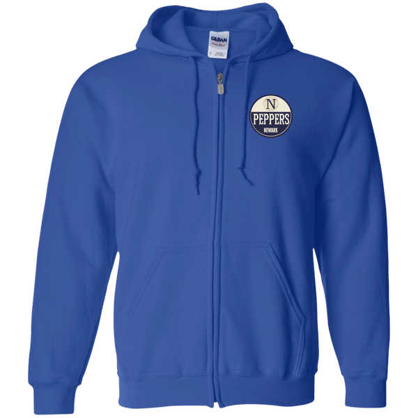 Newark Peppers Full Zip Hoodie Negro Leagues Baseball Team color Royal Blue