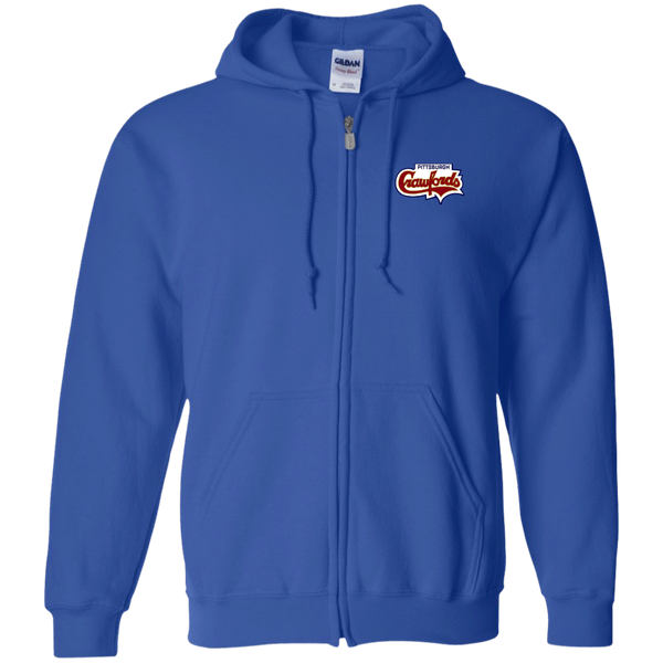 Pittsburgh Crawfords Full Zip Hoodie Negro Leagues Baseball Team color Royal Blue