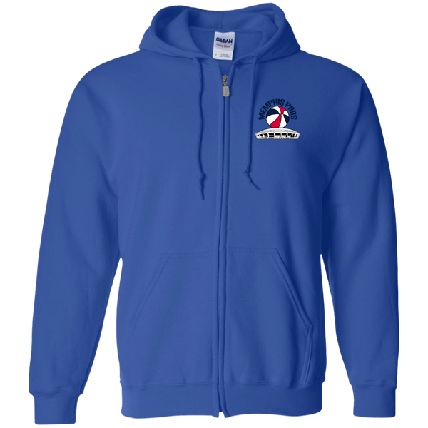 Memphis Pros Full Zip Hoodie ABA Basketball Team color Royal Blue