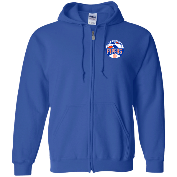 Pittsburgh Pipers Full Zip Hoodie ABA Basketball Team color Royal Blue