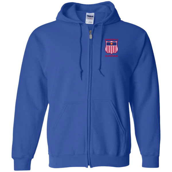 Indianapolis Olympians Full Zip Hoodie NBA Basketball Team color Royal Blue