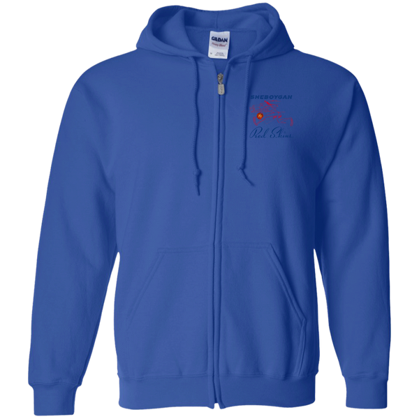 Sheboygan Redskins Full Zip Hoodie NBA Basketball Team color Royal Blue