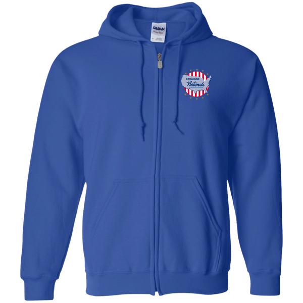 Syracuse Nationals Full Zip Hoodie NBA Basketball Team color Royal Blue