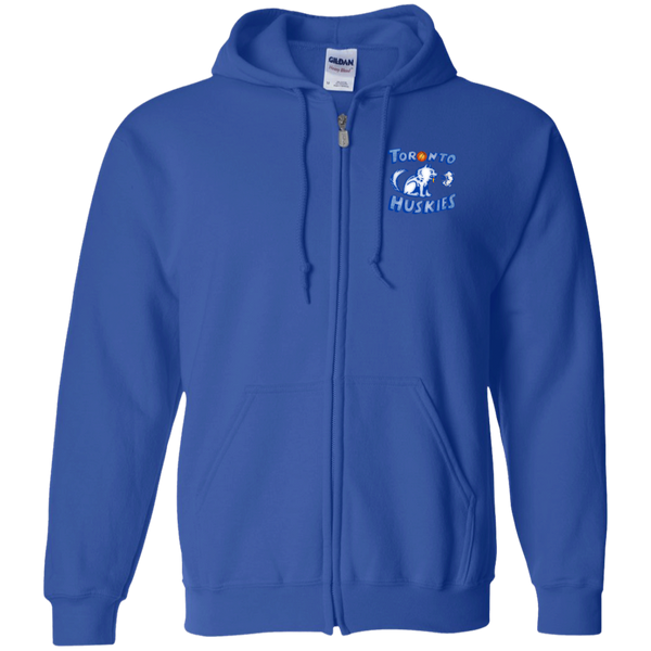 Toronto Huskies Full Zip Hoodie NBA Basketball Team color Royal Blue