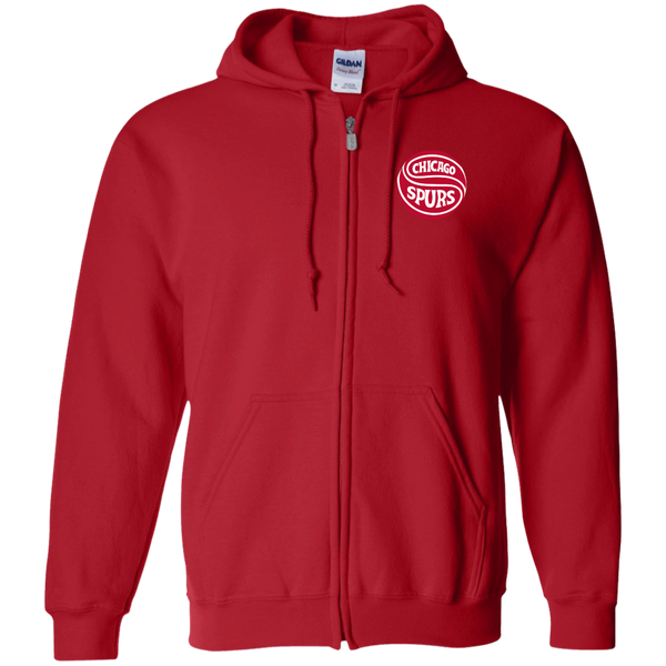 Chicago Spurs Full Zip Hoodie NASL Soccer Team color Red