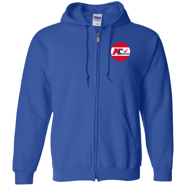 Kansas City Spurs Full Zip Hoodie NASL Soccer Team color Royal Blue