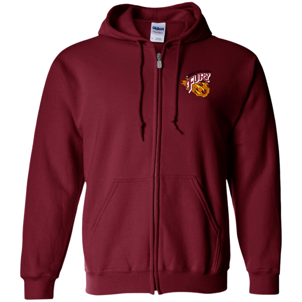 Philadelphia Fury Full Zip Hoodie NASL Soccer Team color Maroon