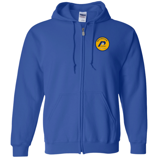 Rochester Lancers Full Zip Hoodie NASL Soccer Team color Royal Blue