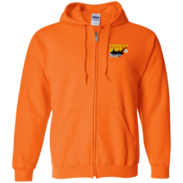 San Diego Jaws Full Zip Hoodie NASL Soccer Team color Orange