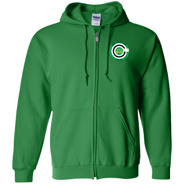 San Francisco Gales Full Zip Hoodie NASL Soccer Team color Irish Green