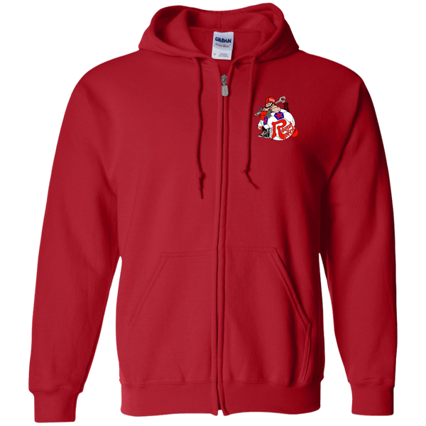 Tulsa Roughnecks Full Zip Hoodie NASL Soccer Team color Red