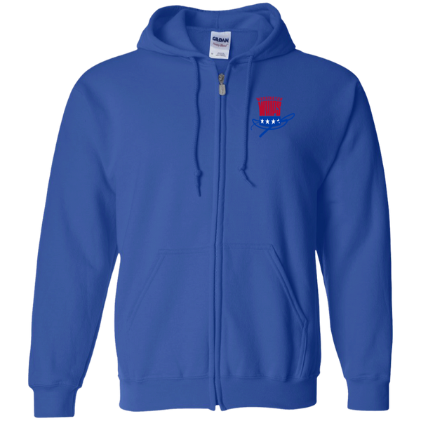 Washington Whips Full Zip Hoodie NASL Soccer Team color Royal Blue