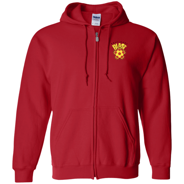 Baltimore Blast Full Zip Hoodie MISL Soccer Team color Red