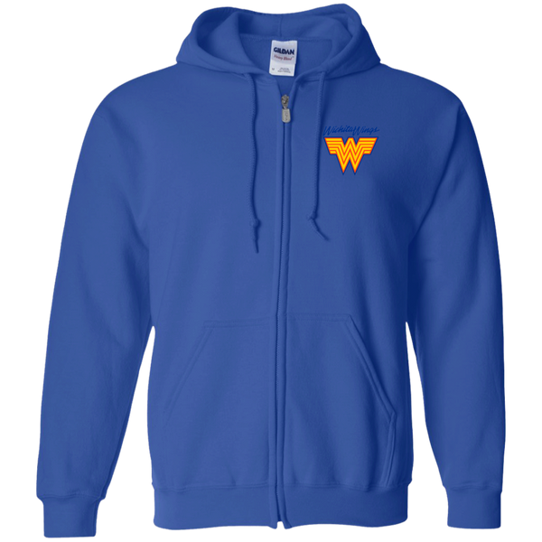 Wichita Wings Full Zip Hoodie MISL Soccer Team Fan Apparel Sportswear color Royal Blue