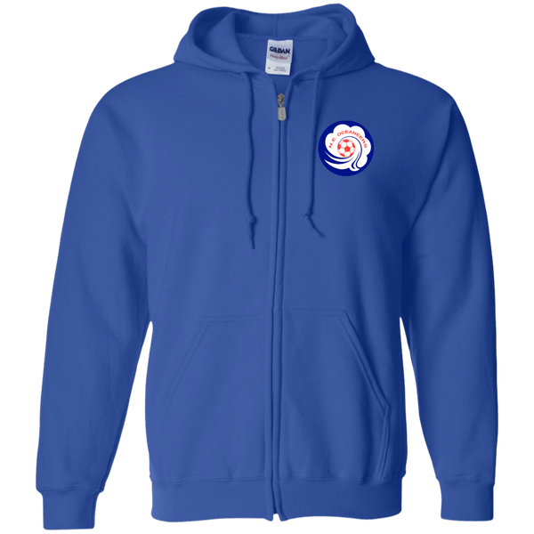 New England Oceaneers Full Zip Hoodie ASL Soccer Team color Royal Blue