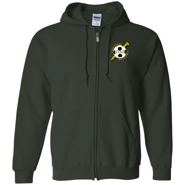 Utah Golden Spikers Full Zip Hoodie ASL Soccer Team color Forest Green