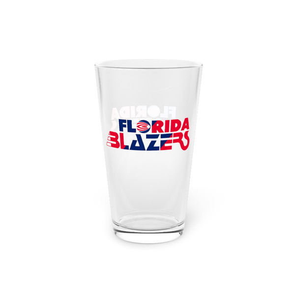 Florida Blazers Pint Glass 16 Ounce WFL Football Team Collectible Drinkware