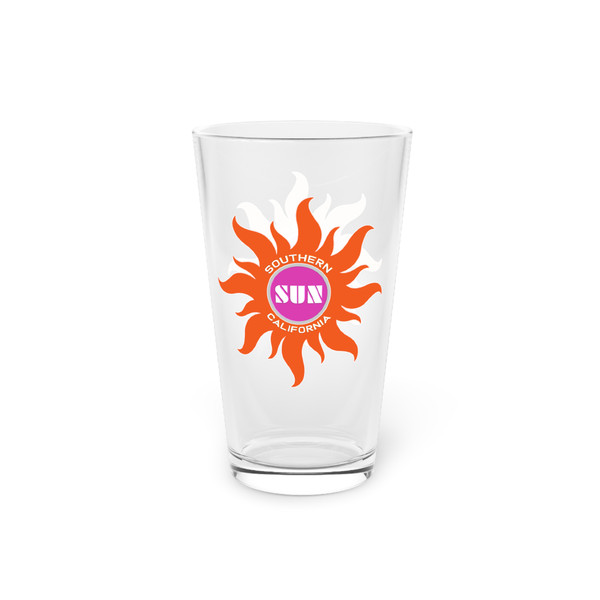 Southern California Sun Pint Glass 16 Ounce WFL Football Team Collectible Drinkware