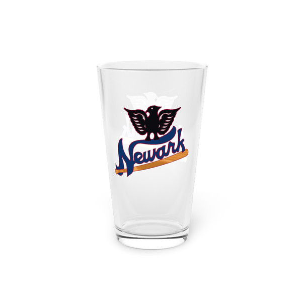 Newark Eagles Pint Beer Glass 16 Ounce Negro Leagues Baseball Team Collectible Drinkware