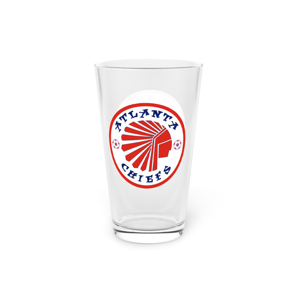 Atlanta Chiefs Pint Beer Glass 16 Ounce NASL Soccer Team Collectible Drinkware