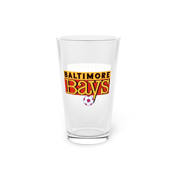Baltimore Bays Pint Beer Glass 16 Ounce NASL Soccer Team Collectible Drinkware