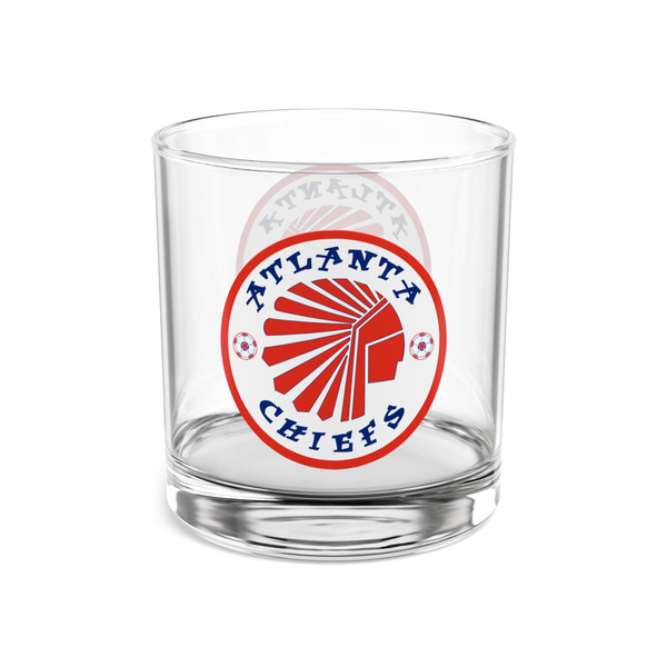 Atlanta Chiefs Rocks Whisky Glass 10 Ounce NASL Soccer Team Collectible Drinkware