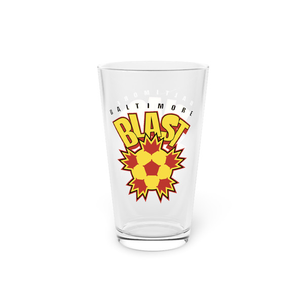 Baltimore Blast Pint Beer Glass 16 Ounce MISL Soccer Team Collectible Drinkware
