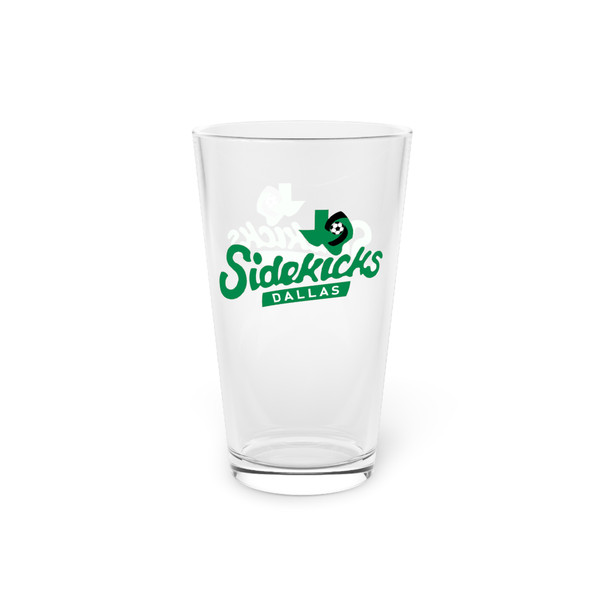 Dallas Sidekicks Pint Beer Glass 16 Ounce MISL Soccer Team Collectible Drinkware
