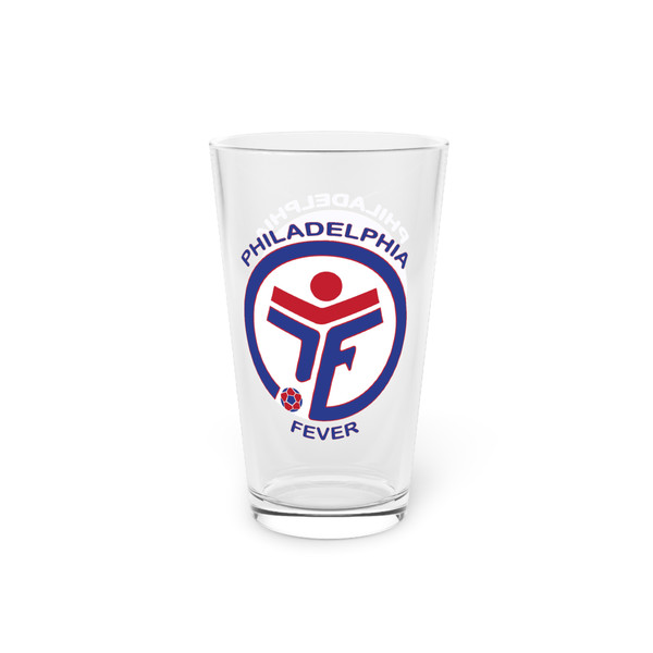 Philadelphia Fever Pint Beer Glass 16 Ounce MISL Soccer Team Collectible Drinkware