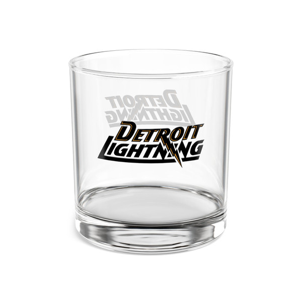 Detroit Lightning Rocks Whisky Glass 10 Ounce MISL Soccer Team Collectible Drinkware
