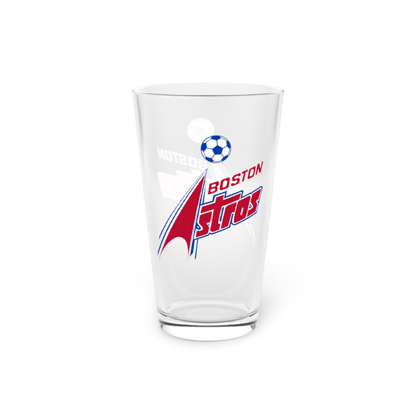 Boston Astros Pint Beer Glass 16 Ounce ASL Soccer Team Collectible Drinkware
