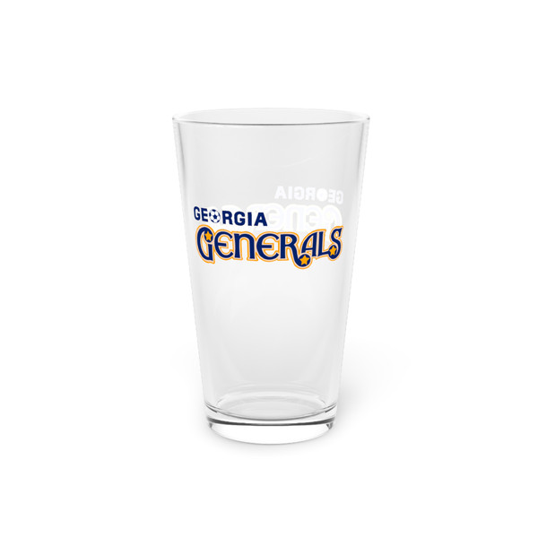 Georgia Generals Pint Beer Glass 16 Ounce ASL Soccer Team Collectible Drinkware