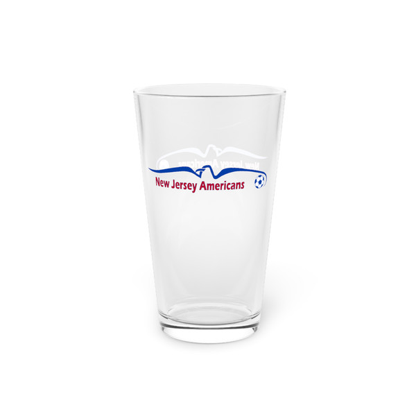 New Jersey Americans Pint Beer Glass 16 Ounce ASL Soccer Team Collectible Drinkware