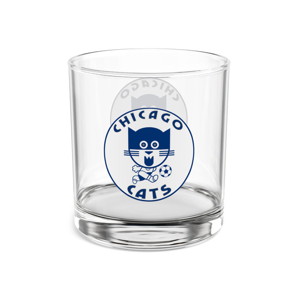 Chicago Cats Rocks Whisky Glass 10 Ounce ASL Soccer Team Collectible Drinkware