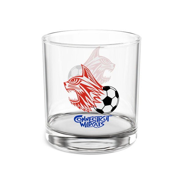 Connecticut Wildcats Rocks Whisky Glass 10 Ounce ASL Soccer Team Collectible Drinkware