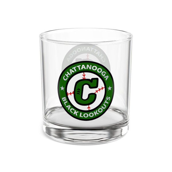 Chattanooga Black Lookouts Rocks Whisky Glass 10 Ounce Negro Leagues Baseball Team Collectible Drinkware