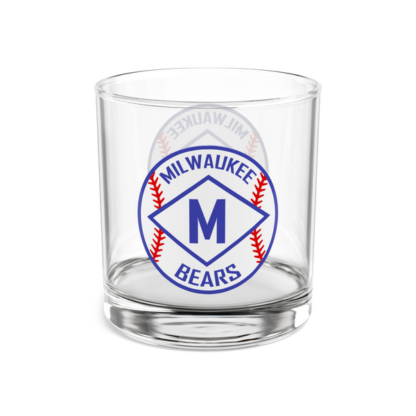 Milwaukee Bears Rocks Whisky Glass 10 Ounce Negro Leagues Baseball Team Collectible Drinkware