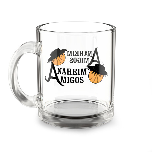 Anaheim Amigos Glass Beer Mug 10 Ounce ABA Basketball Team Collectible Drinkware