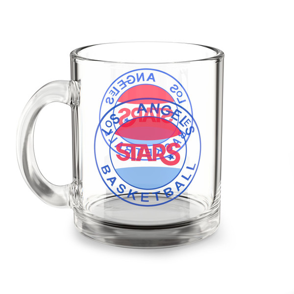 Los Angeles Stars Glass Beer Mug 10 Ounce ABA Basketball Team Collectible Drinkware