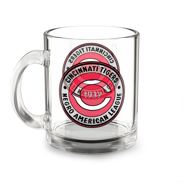 Cincinnati Tigers Glass Beer Mug 10 Ounce Capacity Negro League Baseball Team Collectible Drinkware
