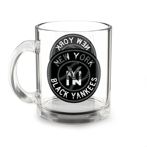 New York Black Yankees Glass Beer Mug 10 Ounce Capacity Negro League Baseball Team Collectible Drinkware