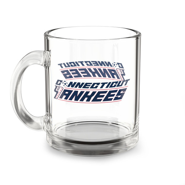 Connecticut Yankees Glass Beer Mug 10 Ounce ASL Soccer Team Collectible Drinkware