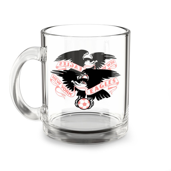 New York Eagles Glass Beer Mug 10 Ounce ASL Soccer Team Collectible Drinkware