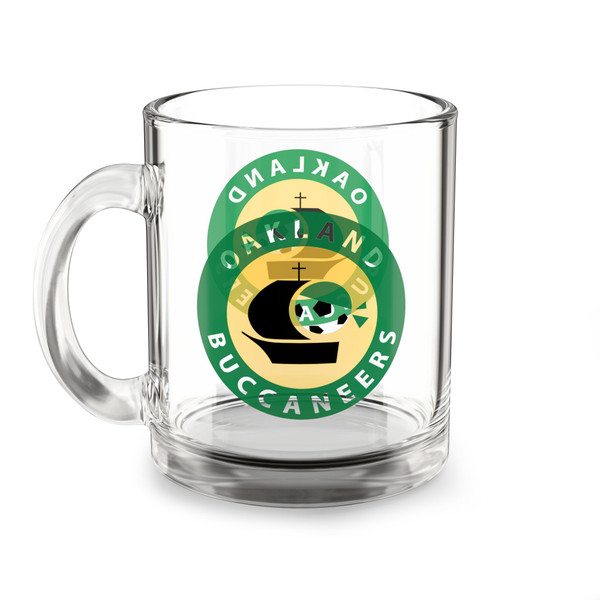 Oakland Buccaneers Glass Beer Mug 10 Ounce ASL Soccer Team Collectible Drinkware