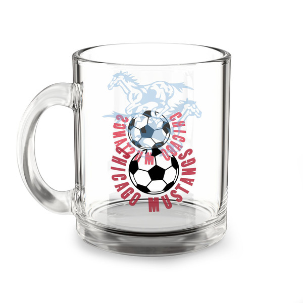 Chicago Mustangs Glass Beer Mug 10 Ounce Capacity NASL Soccer Team Collectible Drinkware