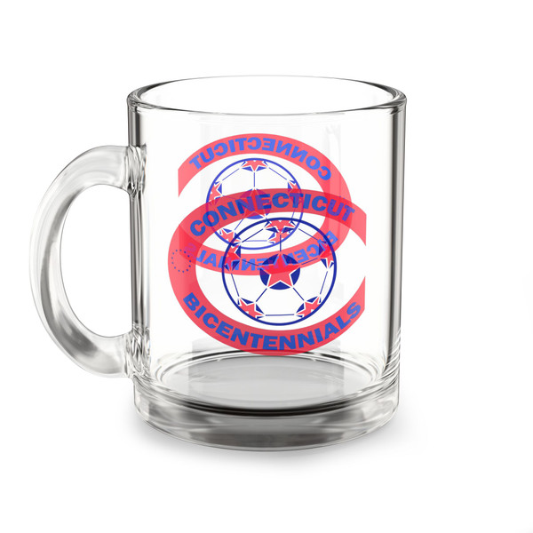 Connecticut Bicentennials Glass Beer Mug 10 Ounce Capacity NASL Soccer Team Collectible Drinkware