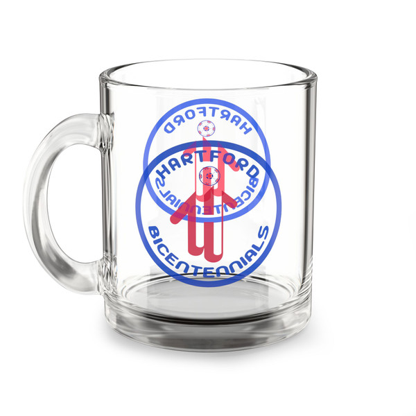 Hartford Bicentennials Glass Beer Mug 10 Ounce Capacity NASL Soccer Team Collectible Drinkware